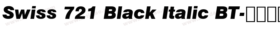 Swiss 721 Black Italic BT字体转换
